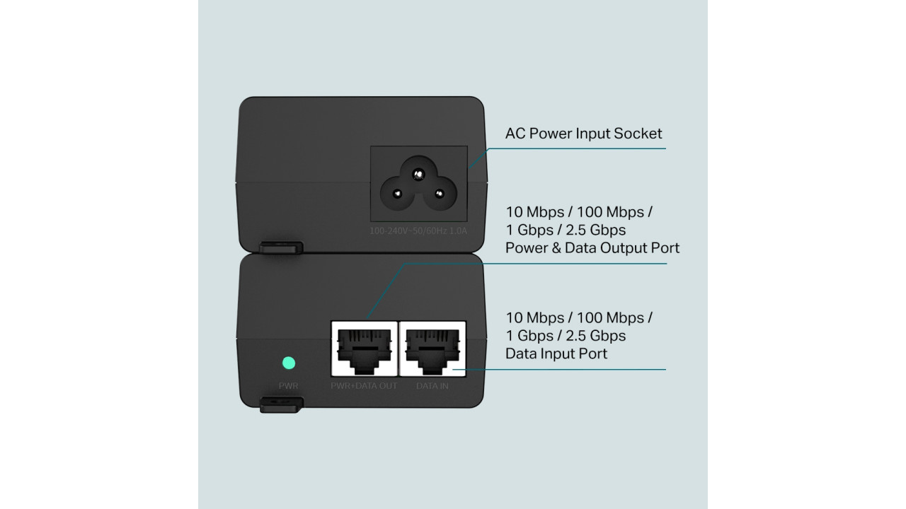 TP-Link TL-POE260S 2.5G PoE+ Injector — view 2